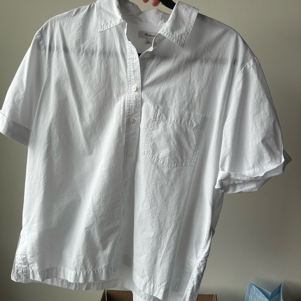 Madewell Women’s White Short Sleeve Shirt